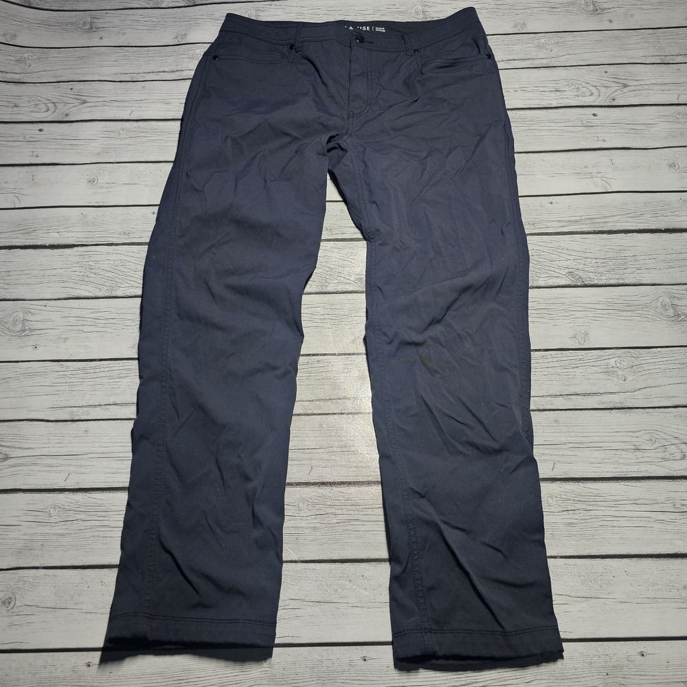Western Rise Pants Men's 36 Navy 5 Pocket Performance‎ Workwear Stretch